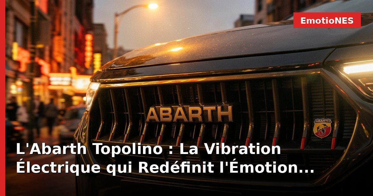 L'Abarth Topolino : La Vibration Électrique qui Redéfinit l'Émotion Urbaine