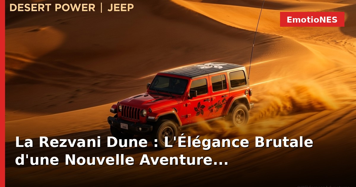 La Rezvani Dune : L'Élégance Brutale d'une Nouvelle Aventure