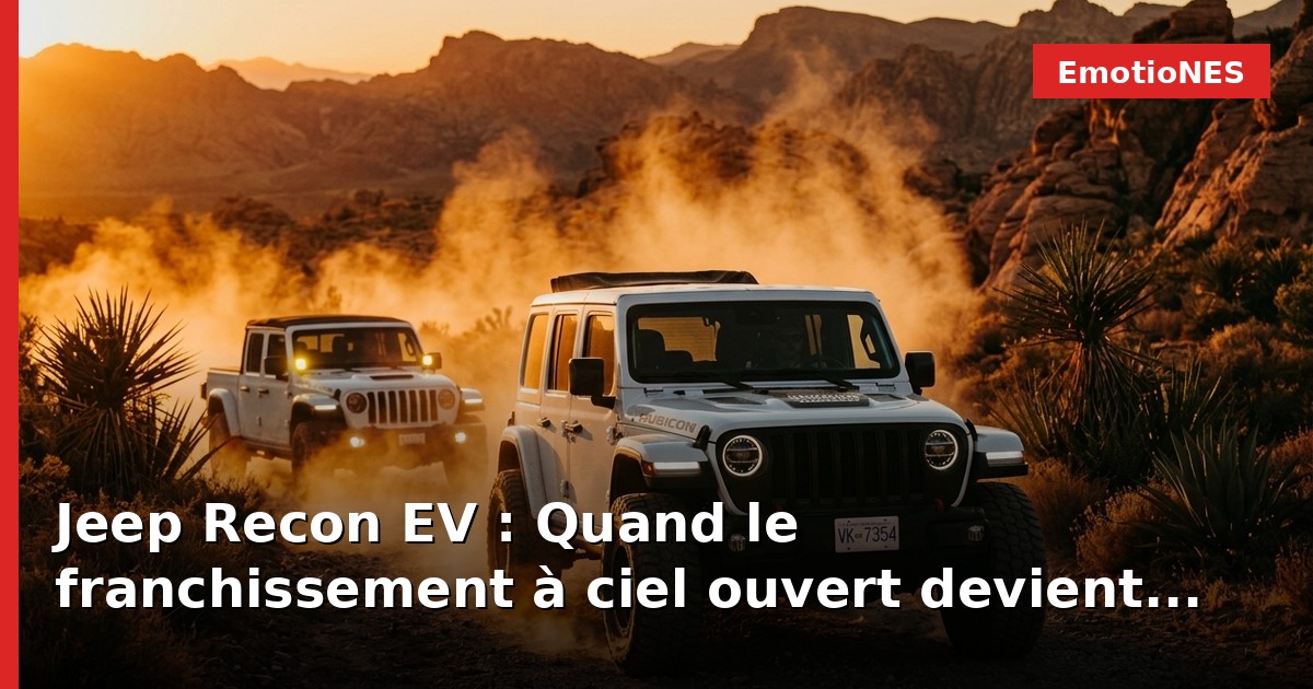 Jeep Recon EV : Quand le franchissement à ciel ouvert devient un art des sens