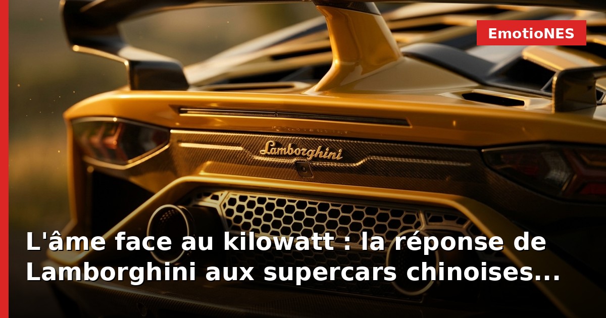 L'âme face au kilowatt : la réponse de Lamborghini aux supercars chinoises