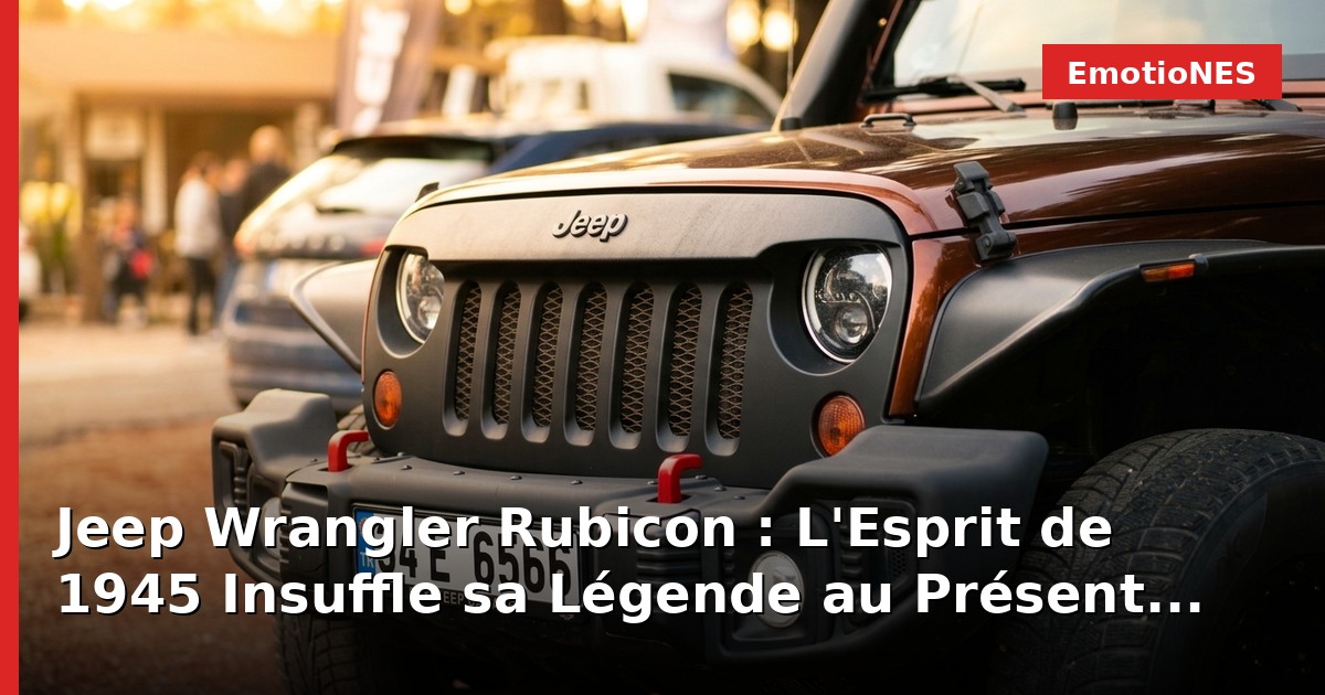 Jeep Wrangler Rubicon : L'Esprit de 1945 Insuffle sa Légende au Présent