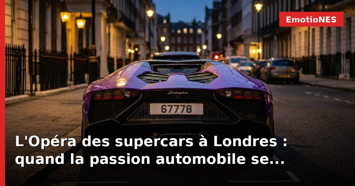 L'Opéra des supercars à Londres : quand la passion automobile se heurte au droit urbain
