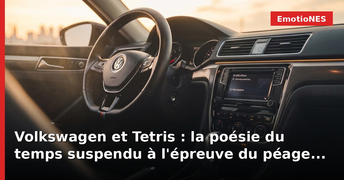 Volkswagen et Tetris : la poésie du temps suspendu à l'épreuve du péage numérique