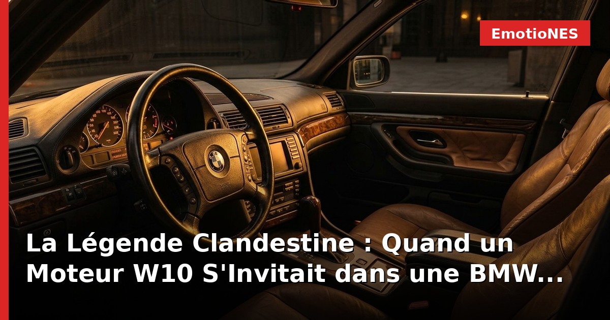 La Légende Clandestine : Quand un Moteur W10 S'Invitait dans une BMW M5