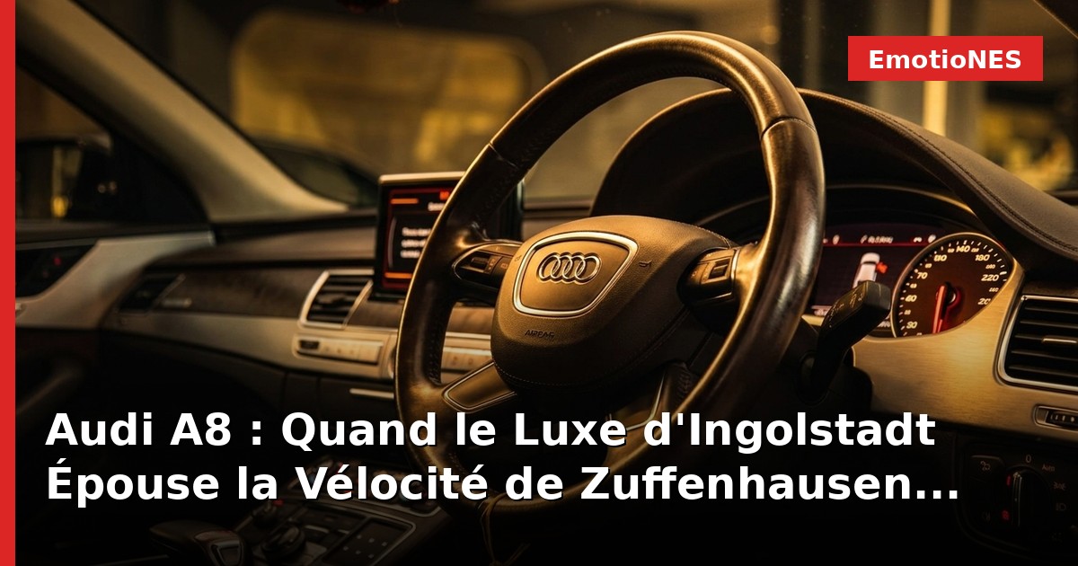 Audi A8 : Quand le Luxe d'Ingolstadt Épouse la Vélocité de Zuffenhausen